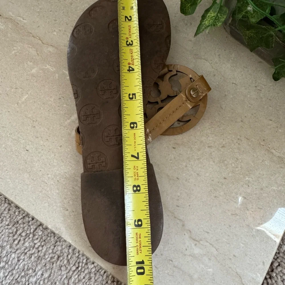 Tory Burch Miller Leather Sandals Tan